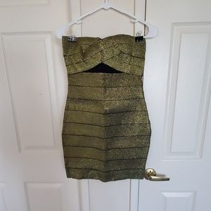 Gold and black dress